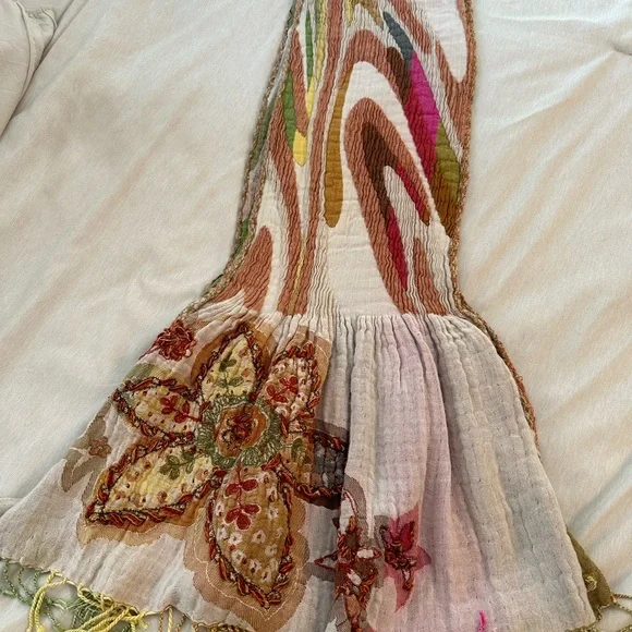 Anthropologie x Vismaya Boho Embroidered Scarf/Wrap, EUC - Picture 9 of 9